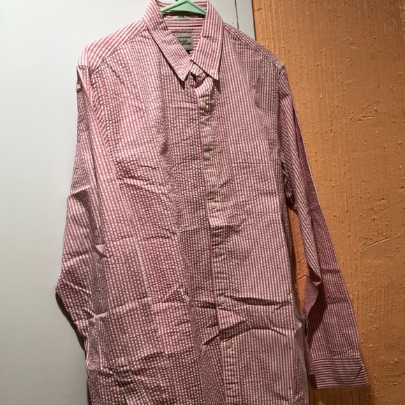 Seersucker slim button up